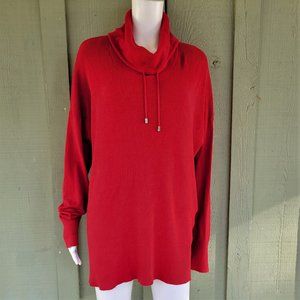 JONES New York Red Funnel Neck Sweater XL